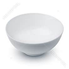 An empty white bowl