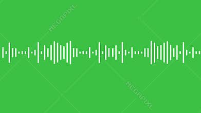 Waveform Audio. Abstract White sound waves background.
