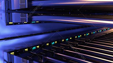Network switches receiving big data in the cloud hosting data center loopable