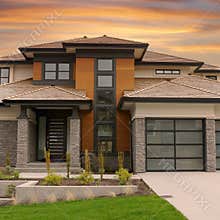 Gigantic Modern Residence Fraser Valley Home Exterior House Grand Dwelling Custom Design Cedar Roofing