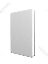 Front view of Blank book cover white