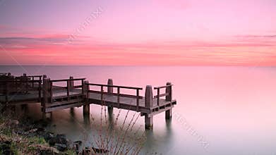 Sunset above the pier