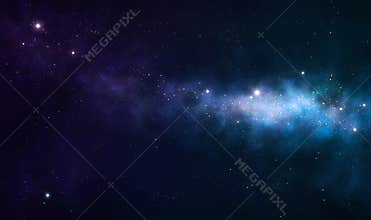 Blue and purple nebula