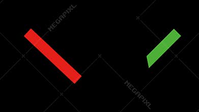 Loop animation of a checkmark and a cross
