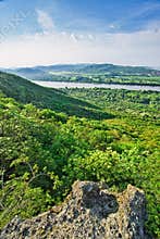 View from Burda mountains over river Danube