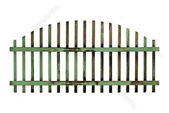 Wooden house fence