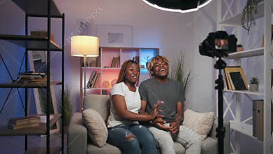 couple vlog home live streaming influencers camera