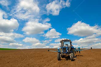 Tractor in tilth