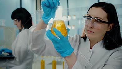 scientist in the modern laboratory oil research and testing