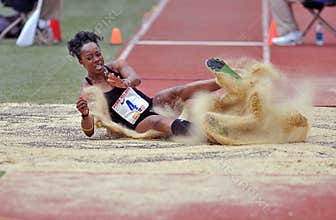 2012 Track and Field - Triple Jump landing