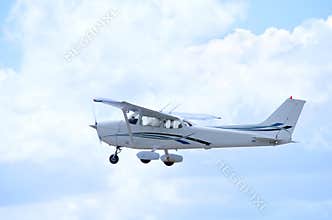 Cessna plane in flight