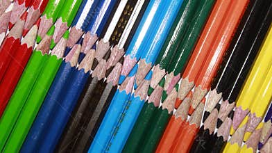 Colorful Pencils Arrangement Background, Creative Education and Art Supplies Concept