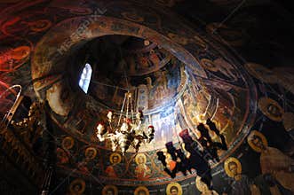 Wall paintings at Holy Trinity rock monastery