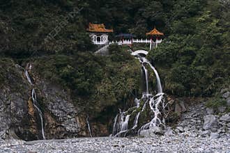 Landscape of Changchun Shrine in Taroko National Park, Taiwan