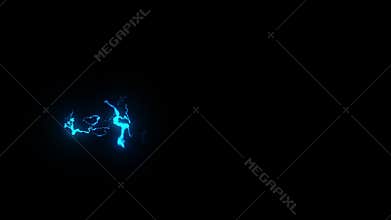 Blue Lightning Thunderbolt towards Cam Graphic Element Loop Overlay