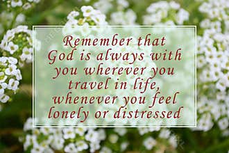 Image with motivational quote and blurred background