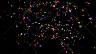 Carnival  with cannon fire of colored confetti