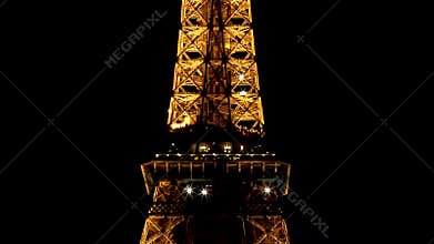 Eiffel Tower at night, Paris, France