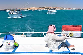 Red sea boat trip in the Red sea near Hurghada