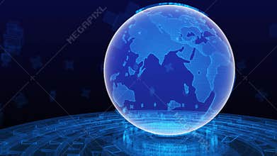 3D World News Background Loop