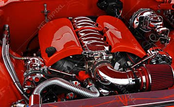 Red Car Engine