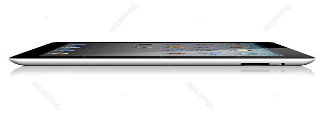 Apple iPad 2 Wi-Fi 64Gb + 3G Side View