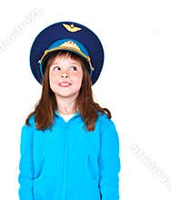 Girl with military hat