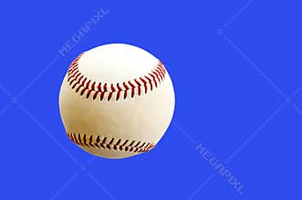 Baseball on blue background