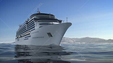 Large Cruise Ship Animation 