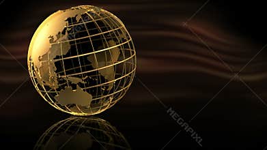 Spinning metal wire globe