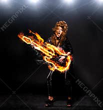 Playing rock music