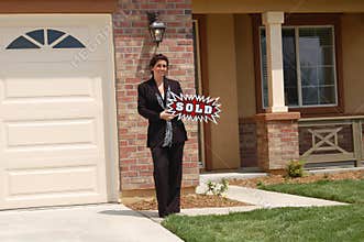 Real Estate Agent - Sold Sign