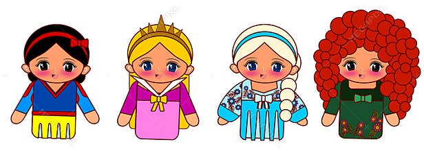 Princess character simple isolated