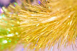 Golden Christmas tinsel