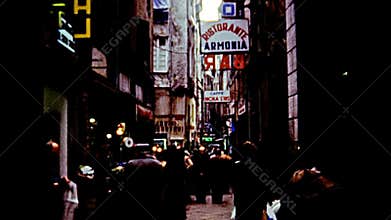 Archival of Genova small road in 1980s
