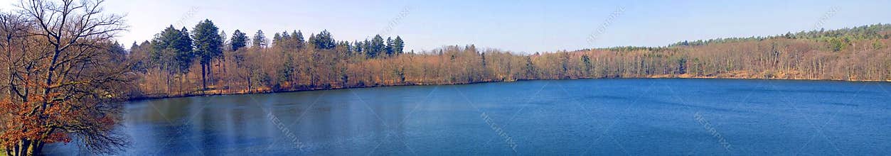 Autumn lake panorama