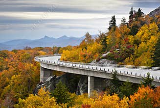 Blue Ridge Parkway Autumn Linn Cove Viaduct Fall