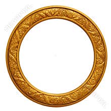 Circular Golden Picture Frame