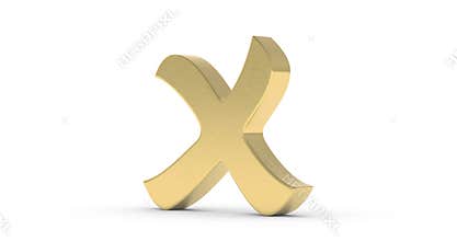 Rotating gold cancel symbol