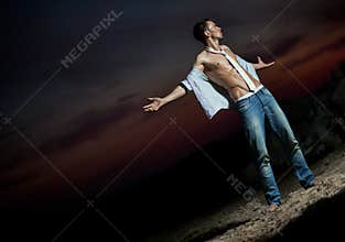 Handsome bodybuilder