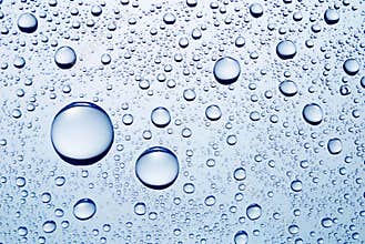 Drops of water macro photo