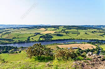 View from Kinnoull Hill of River Tayl - Perth - Scotland