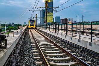 Landscape of light rail in Changchun