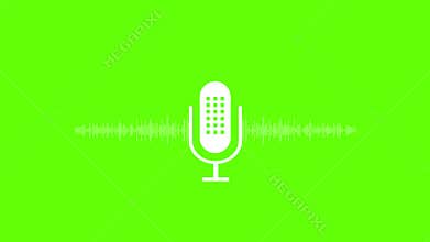 Podcast. Badge icon stamp logo 4K Video motion graphic animation.