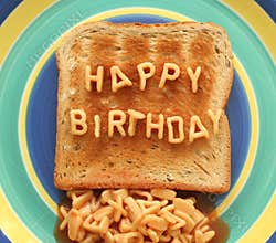 Happy birthday toast