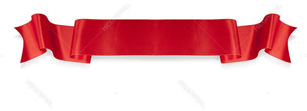 Elegance red ribbon banner