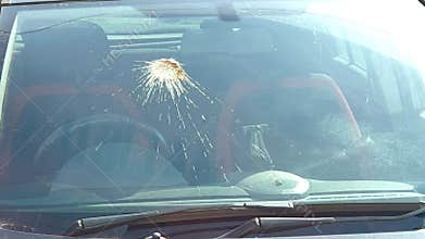 Dirty car windscreen