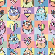 Owl wisdom belief seamless pattern