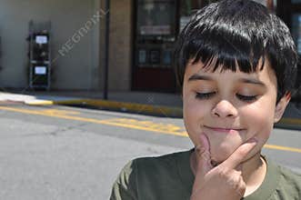 Funny Boy thinking