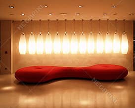Red interior ambience light